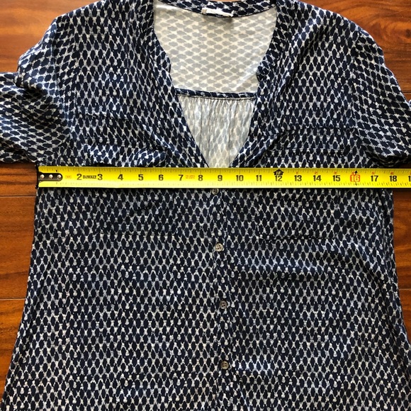 3/$25 Soft Joie button down blouse blue no size - Picture 6 of 7